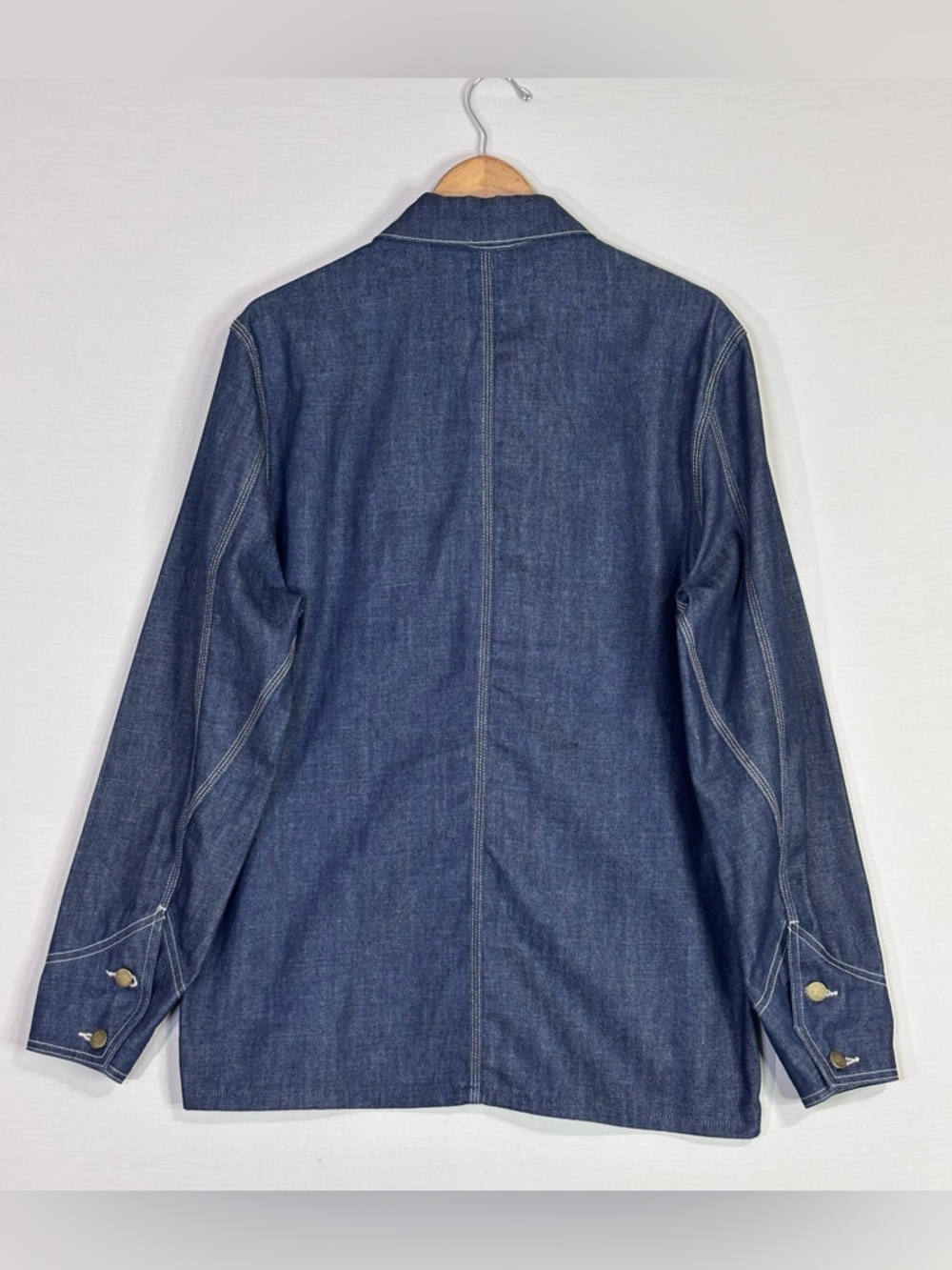 Lee x H&M Denim Chore Jacket Button Front Workwear Indigo Utility Coat - Picture 3 of 5